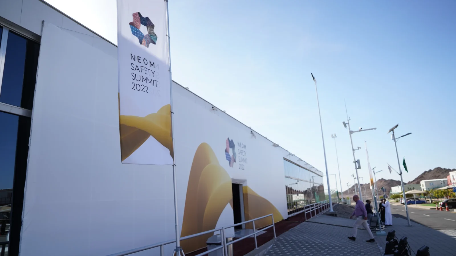 NEOM Safety Summit — Branded entrance at NEOM Community 2